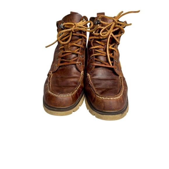 Sperry brown leather original lug chukka lace up ankle boots size 7 main image 8